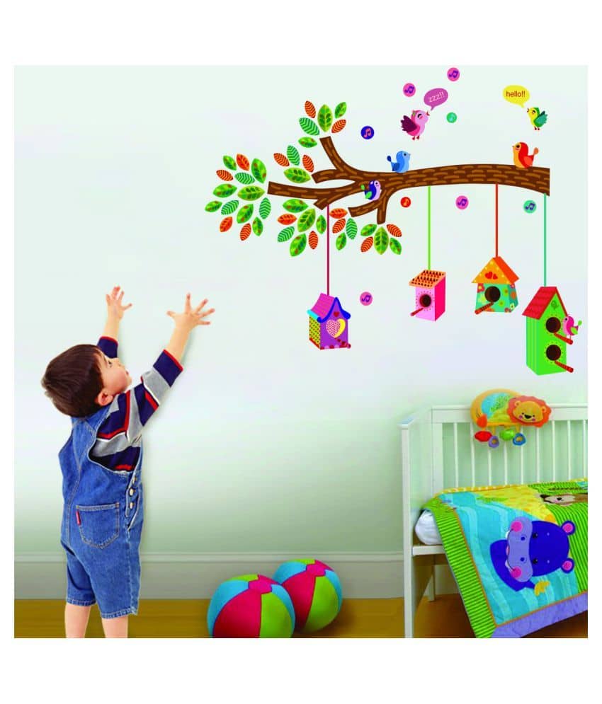 Decor Villa BIRD HOUSE Nature Sticker ( 68 x 58 cms )