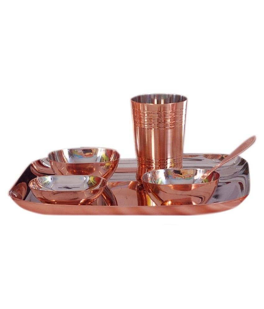     			Dynore Bottom copperplating Stainless Steel Dinner Set of 6 Pieces