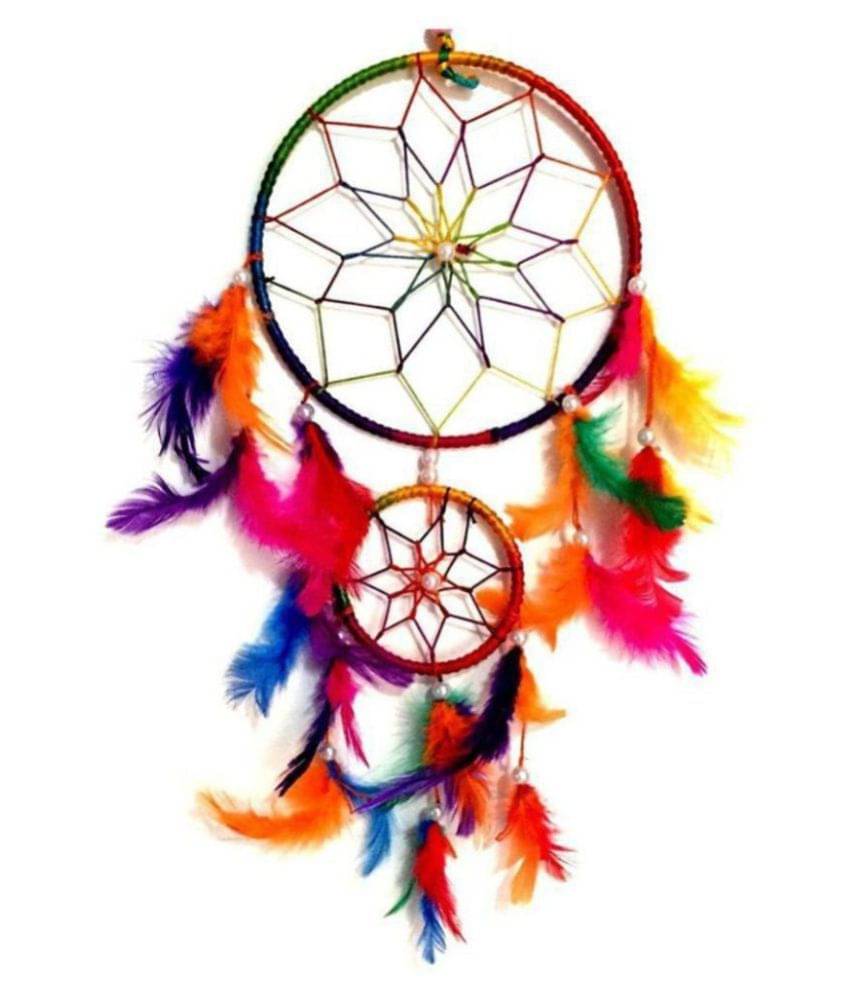 jsk collection Feather Multicolour Dream Catcher - Pack of 1 ( X cms ) jsk collection Feather Multicolour Dream Catcher - Pack of 1 ( X cms )