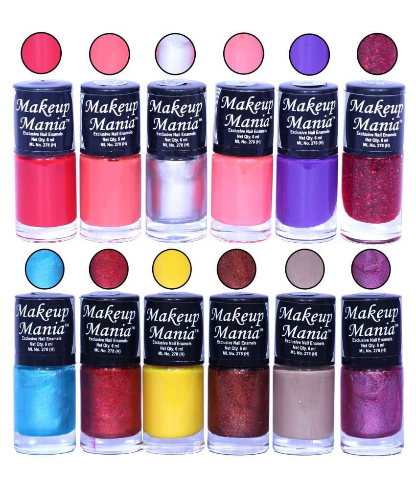Makeup Mania Nail Polish Set of 12 Pcs, Nail Paint of 6ml each x 12 Pcs, MultiColor Combo Set No.98