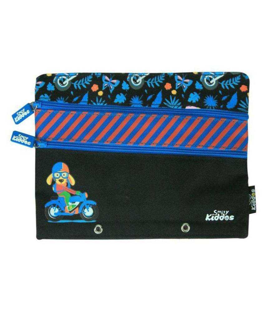     			Smily Kiddos | Fancy  A5 pencil Case (Black) | kids pencil Case | School Pencil Case | Pencil Case For Kids | Pencil Case for Boys & Girls | pencil Pouch for kids | Black Color pencil pouch