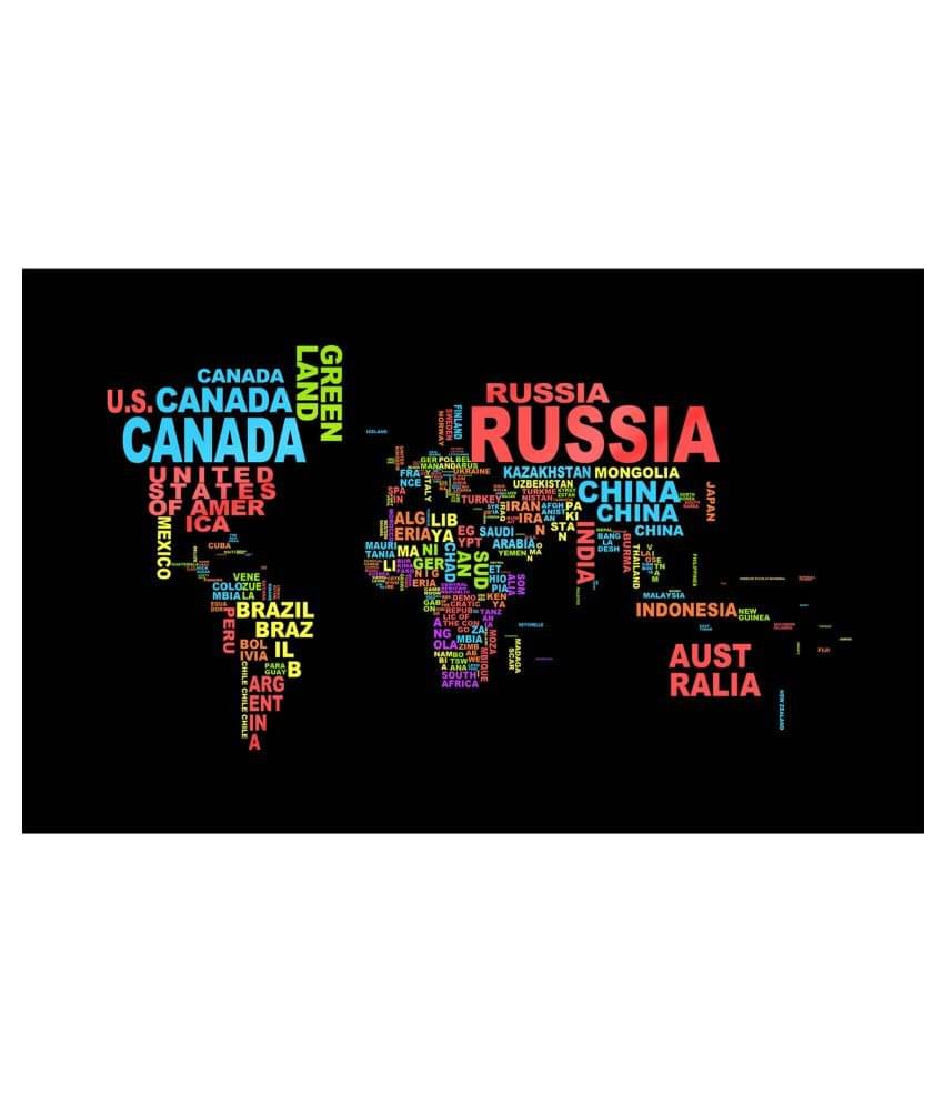     			American Noti World Map Paper Wall Poster Without Frame