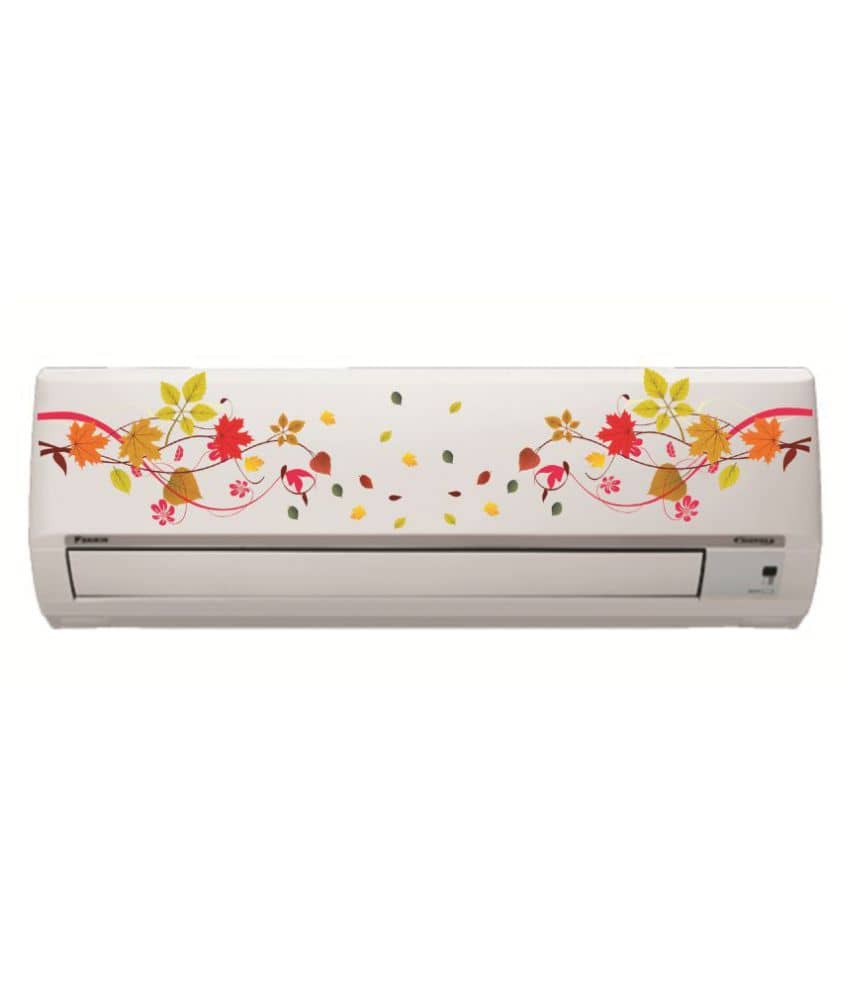Decor Villa AC Sticker Split Air Conditioner Sticker Floral Sticker ( 21 x 91 cms )