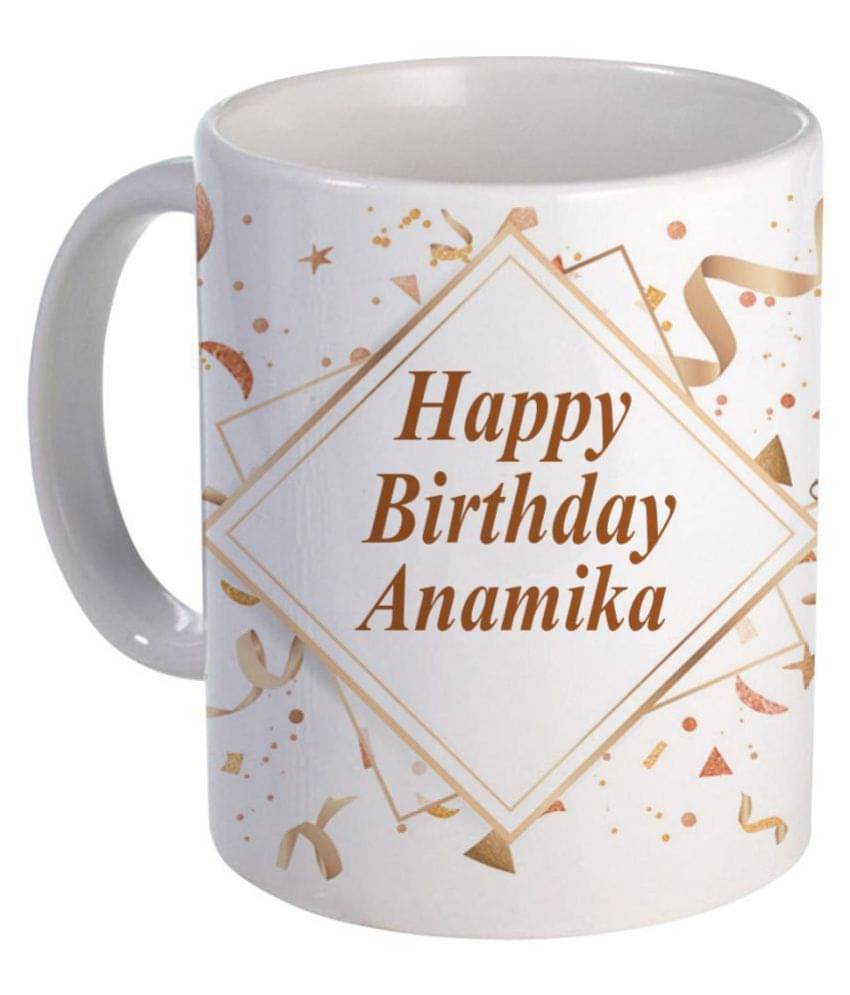     			COLOR YARD best happy birth day Anamika Ceramic Coffee Mug 1 Pcs 325 mL