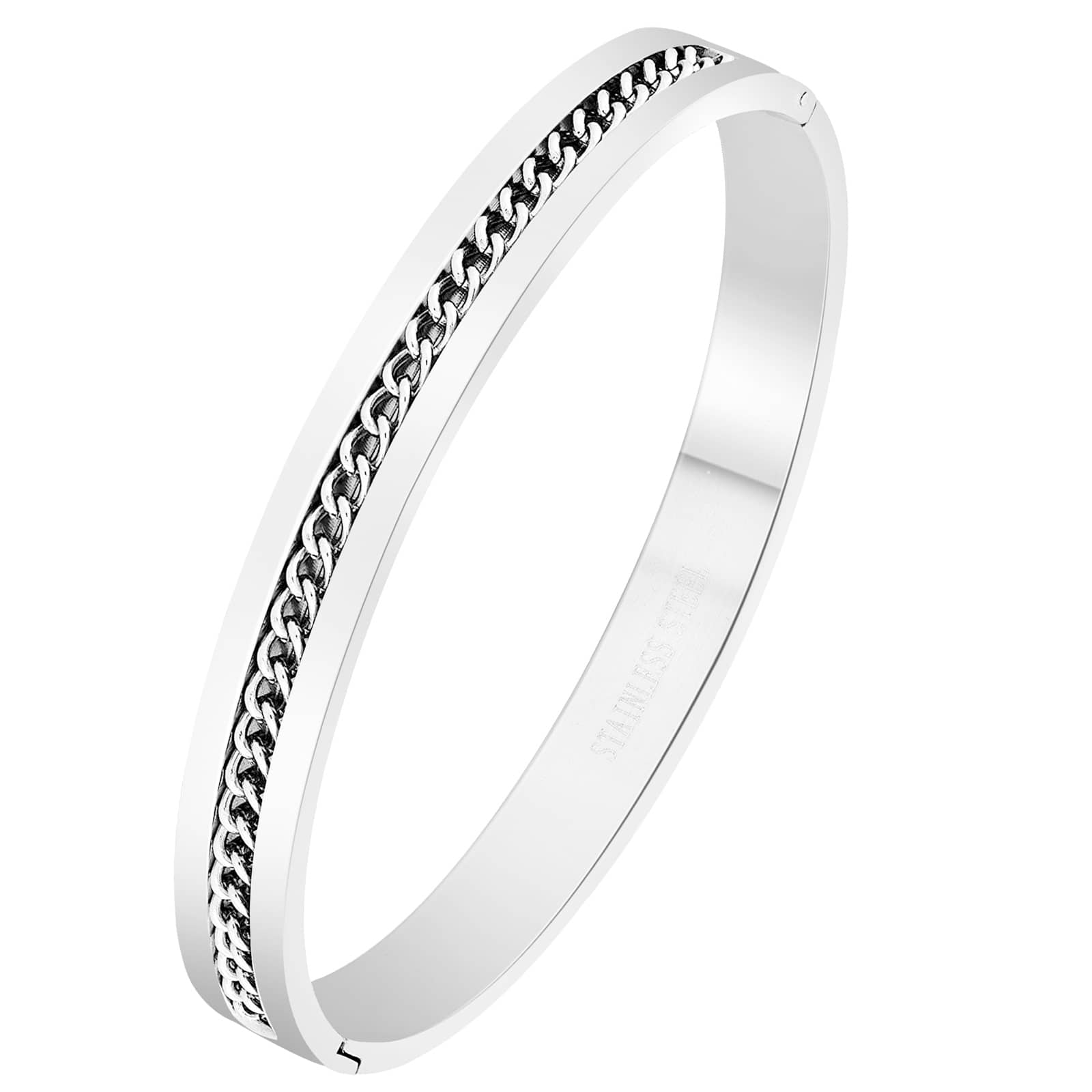 The Jewelbox Silver Stainless Steel Bracelets - Bangles & Bracelets | Buy online on ZillyBuy