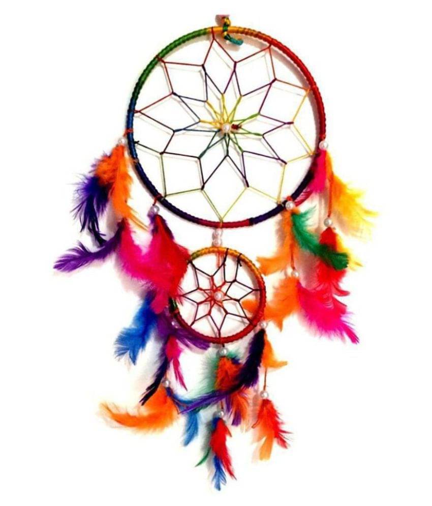 jsk collection Feather Multicolour Dream Catcher - Pack of 1 ( X cms ) jsk collection Feather Multicolour Dream Catcher - Pack of 1 ( X cms )