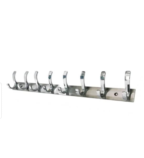 DEEPLAX HOOKS RAIL SET OF 1 STAINLESS STEELS PREMIUM FESCUE DUAL EDGE 8 HOOKS CLOTHES HANGER BATHROOMS WALL DOOR HOOKS FOR HANGING KEYS CLOTHES 8 PRONGED HOOK RAIL DEEPLAX HOOKS RAIL SET OF 1 STAINLESS STEELS PREMIUM FESCUE DUAL EDGE 8 HOOKS CLOTHES HANGER BATHROOMS WALL DOOR HOOKS FOR HANGING KEYS CLOTHES 8 PRONGED HOOK RAIL