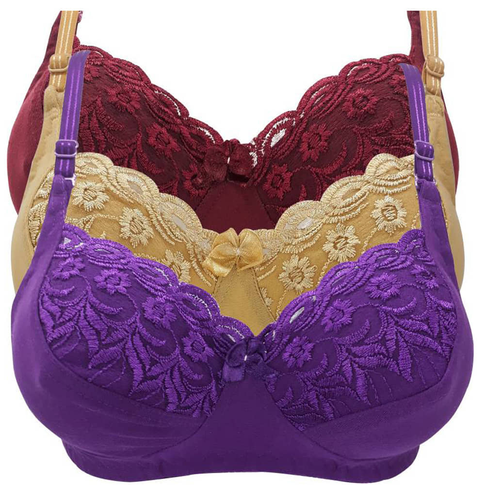 Kiran Enterprises Cotton Minimizer Bra - Multi Color