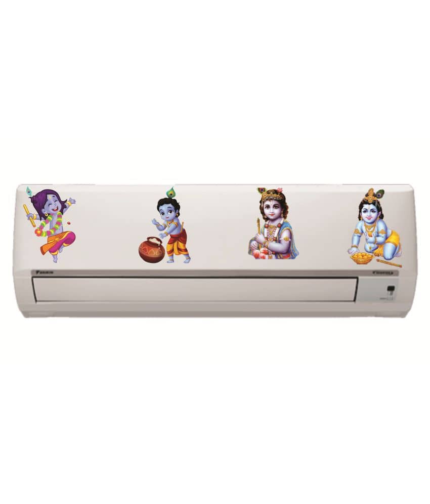 Decor Villa AC Sticker Split Air Conditioner Sticker Floral Sticker ( 21 x 91 cms )