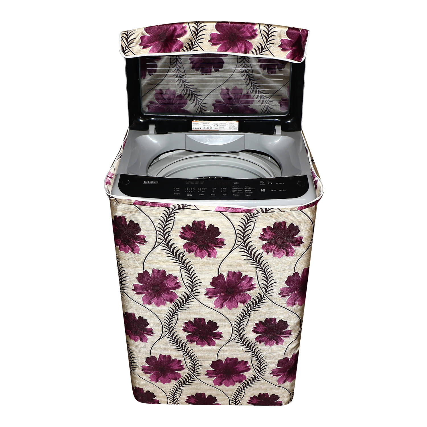     			E-Retailer Single Polyester Pink Washing Machine Cover for Universal 7 kg Top Load