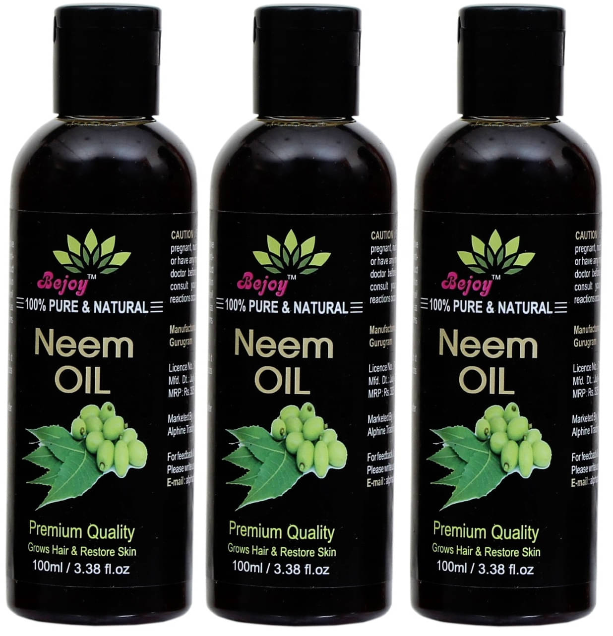    			BEJOY 100% Pure And Natural Neem Hair Oil 300 mL