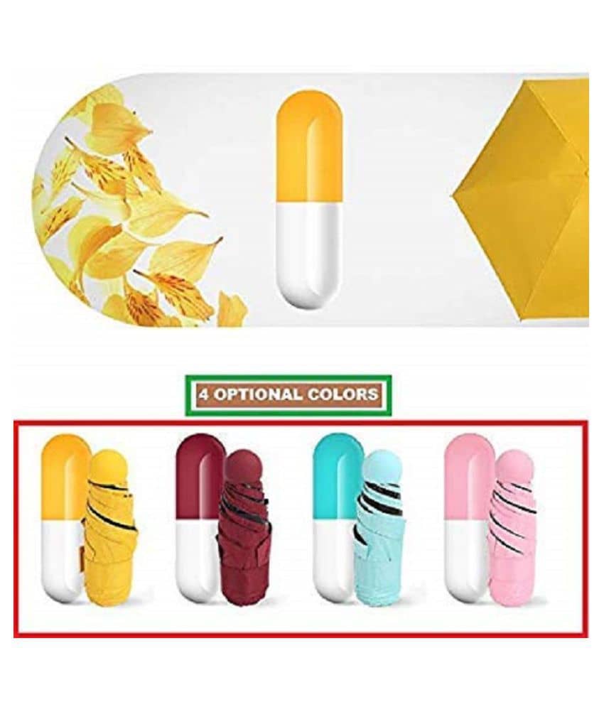 Stylish Capsule Mini Travel Umbrella 4 fold Compact Umbrella - Jewellery Sets | Buy online on ZillyBuy