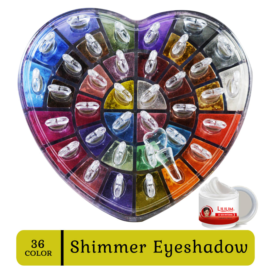 ADS 36 Color Shiner A8336-01 With Skin Whitening Cream Eye Shadow Powder Colours 46 g ADS 36 Color Shiner A8336-01 With Skin Whitening Cream Eye Shadow Powder Colours 46 g