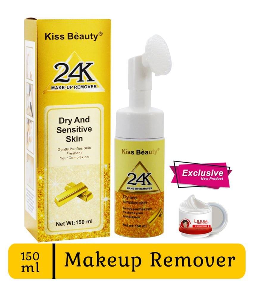 Kiss Beauty Dry And Sensitive Skin 24K Makeup Remover-2248 With Skin Whitening Cream 20ml Kiss Beauty Dry And Sensitive Skin 24K Makeup Remover-2248 With Skin Whitening Cream 20ml