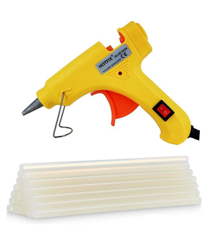 Hotfix 20 Watt Glue Gun with 20 Glue Sticks (Glue Stick Heating Time 4-5 Mins) Hotfix 20 Watt Glue Gun with 20 Glue Sticks (Glue Stick Heating Time 4-5 Mins)
