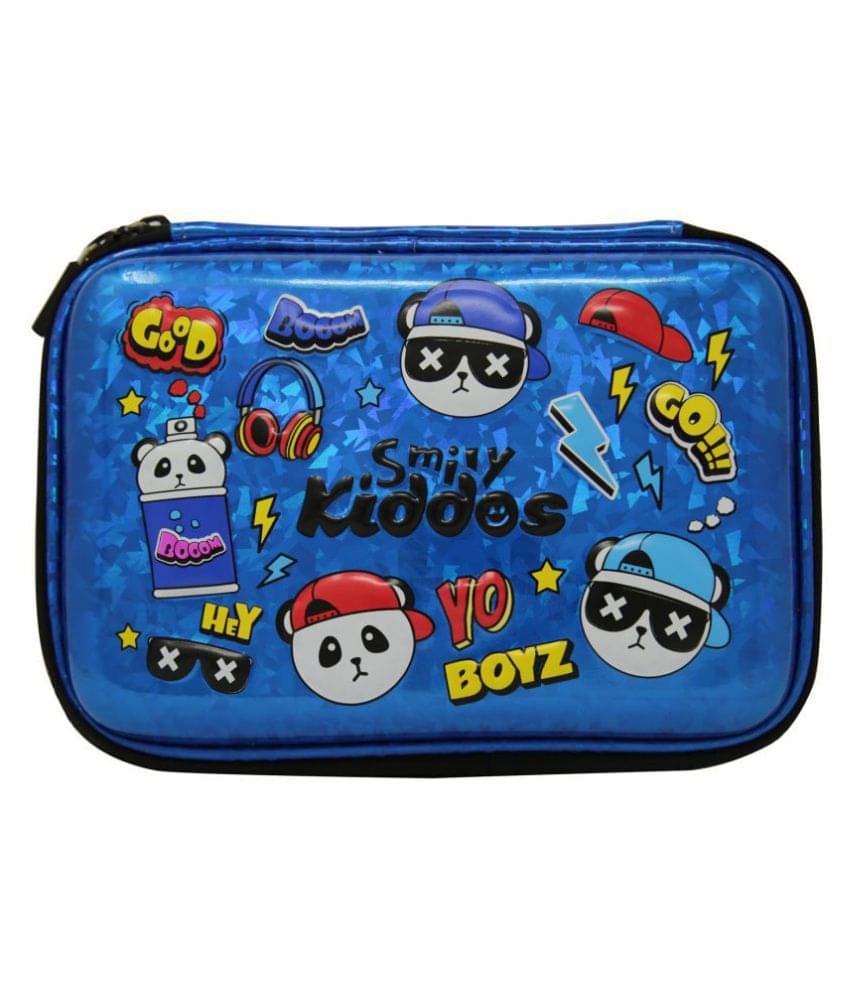     			Smily Sparkle pencil Case - Hip hop Panda -Blue  | kids  Pencil Case | School pencil Case | pencil Case For Kids | school pencil box | Pencil case  for Boys & Girls | Blue Pencil Case | cute stationary pouches
