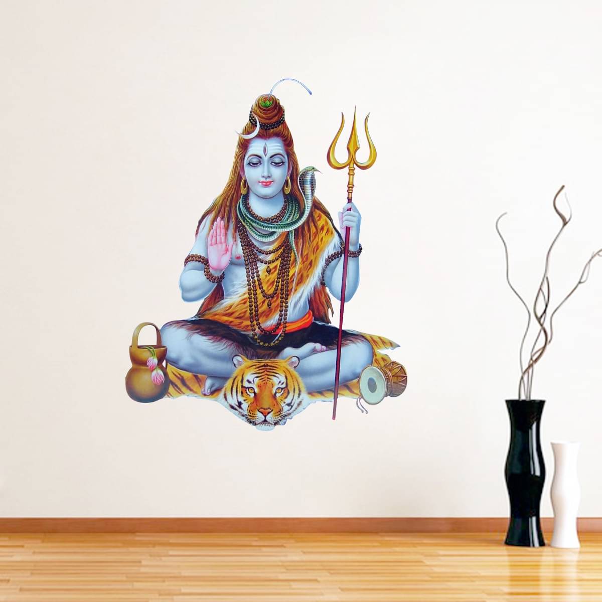 Decor Villa Shivji Religious & Inspirational Sticker ( 45 x 58 cms )     			Decor Villa Shivji Religious & Inspirational Sticker ( 45 x 58 cms )