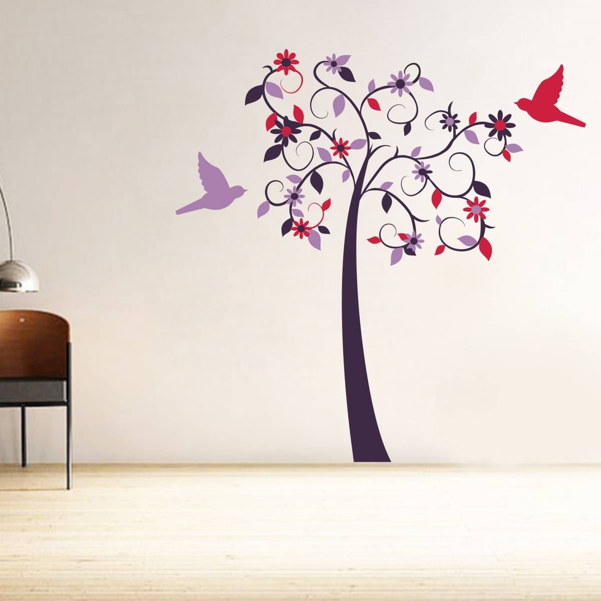 Decor Villa TREE WITH BIRDS Nature Sticker ( 81 x 81 cms ) Decor Villa TREE WITH BIRDS Nature Sticker ( 81 x 81 cms )