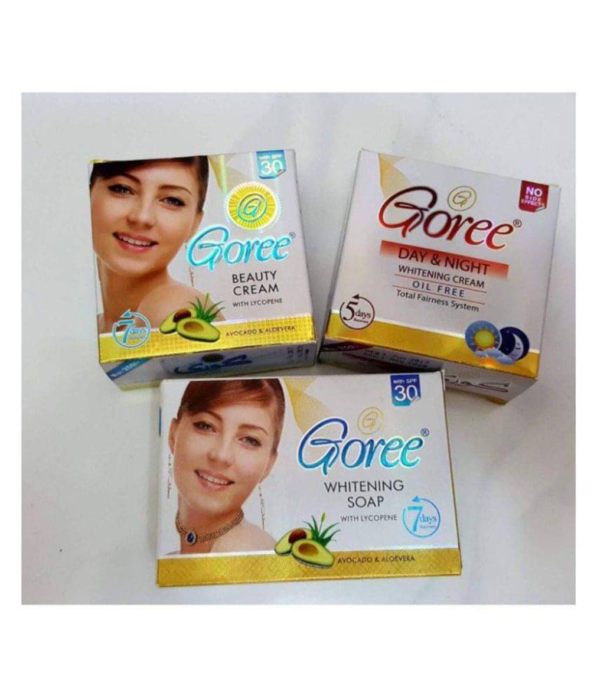     			Bright Future India India Goree Beauty Cream With Day Night Whitening Cream With Soap Night Cream 100 gm Pack of 3
