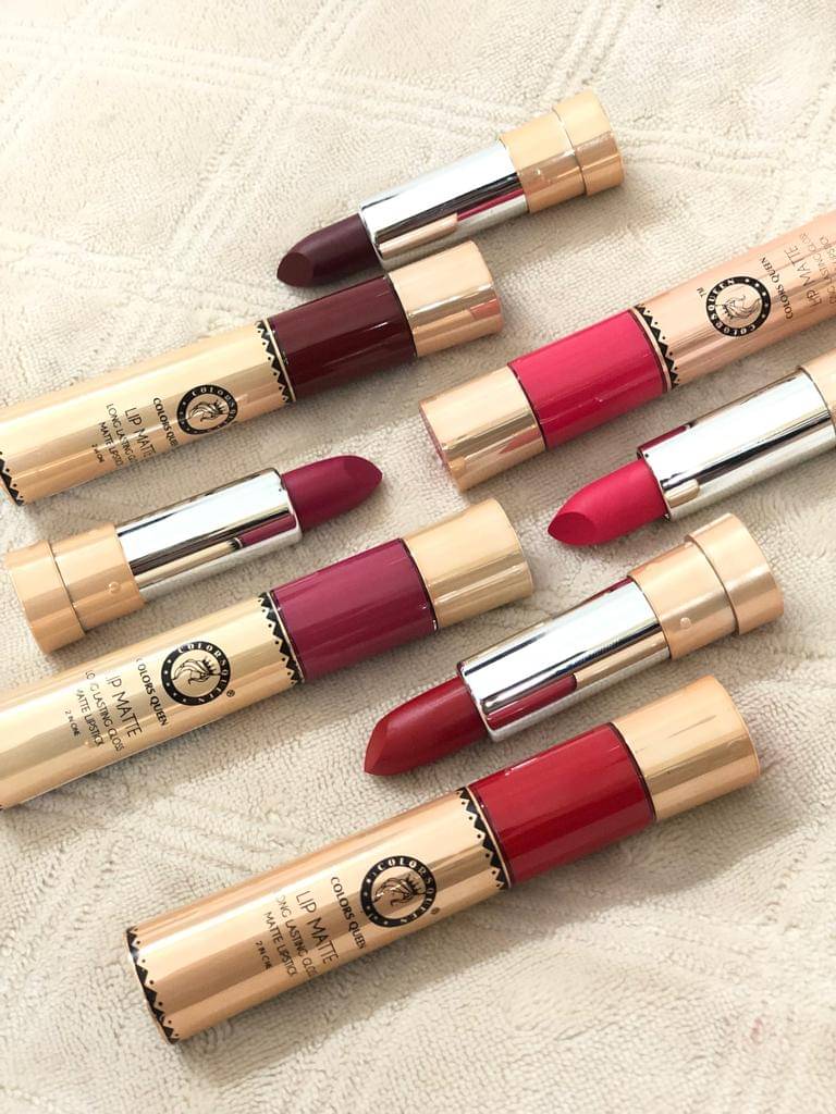 Colors Queen 2 in 1 Matte Finish Water Proof Lipstick Assorted (Combo of 4) Colors Queen 2 in 1 Matte Finish Water Proof Lipstick Assorted (Combo of 4)