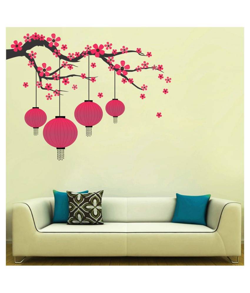 Decor Villa TREE WITH LANTERN Nature Sticker ( 70 x 91 cms ) Decor Villa TREE WITH LANTERN Nature Sticker ( 70 x 91 cms )