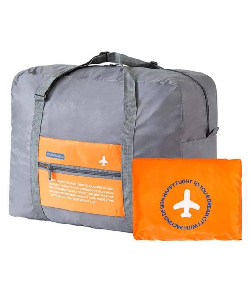     			Electo Mania Orange Solid L Duffle Bag