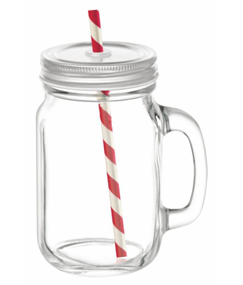 Treo By Milton Trinity Mason Jar Glass Water Container Set of 2 470 mL Treo By Milton Trinity Mason Jar Glass Water Container Set of 2 470 mL