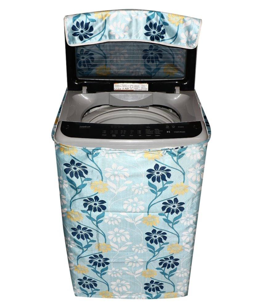    			E-Retailer Single Polyester Blue Washing Machine Cover for Universal 7 kg Top Load