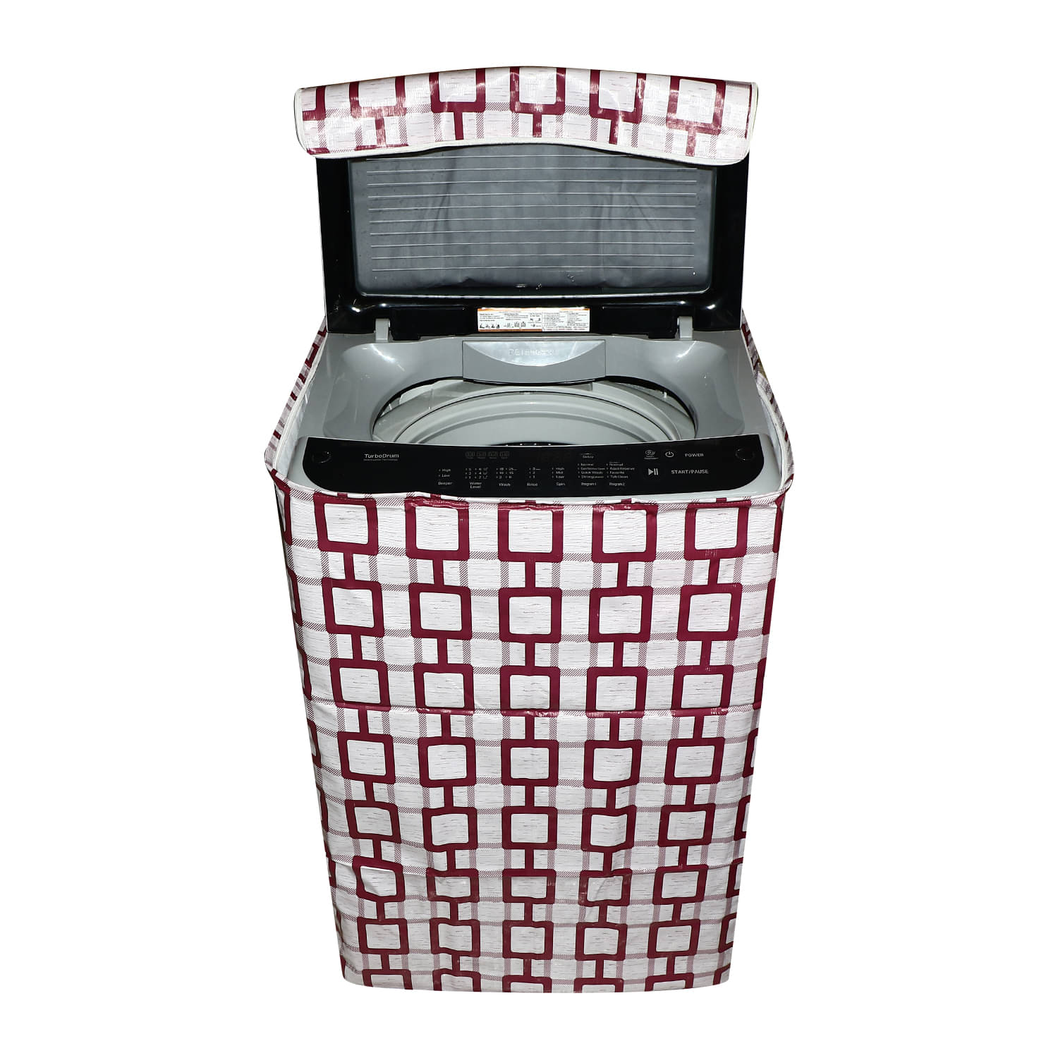     			E-Retailer Single PVC White Washing Machine Cover for Universal 7 kg Top Load