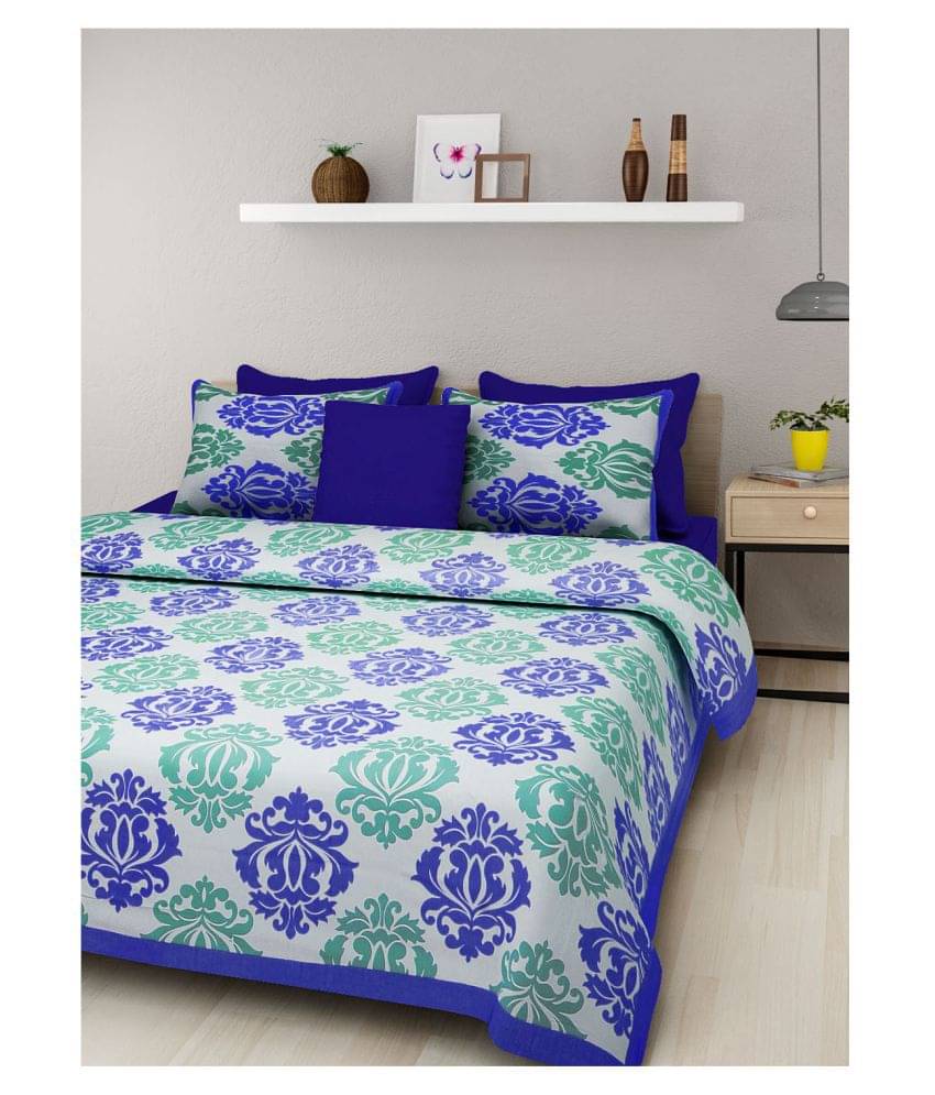Frionkandy Cotton Double Bedsheet with 2 Pillow Covers Frionkandy Cotton Double Bedsheet with 2 Pillow Covers