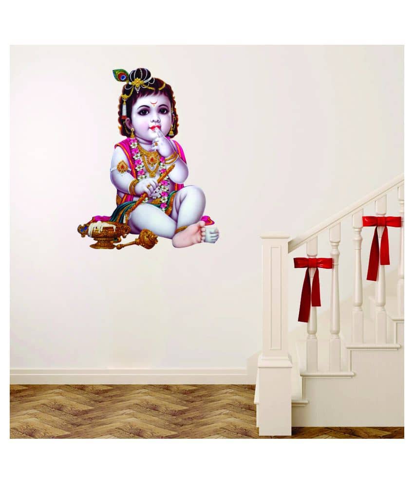 Decor Villa BAL KRISHNA Religious & Inspirational Sticker ( 45 x 58 cms )