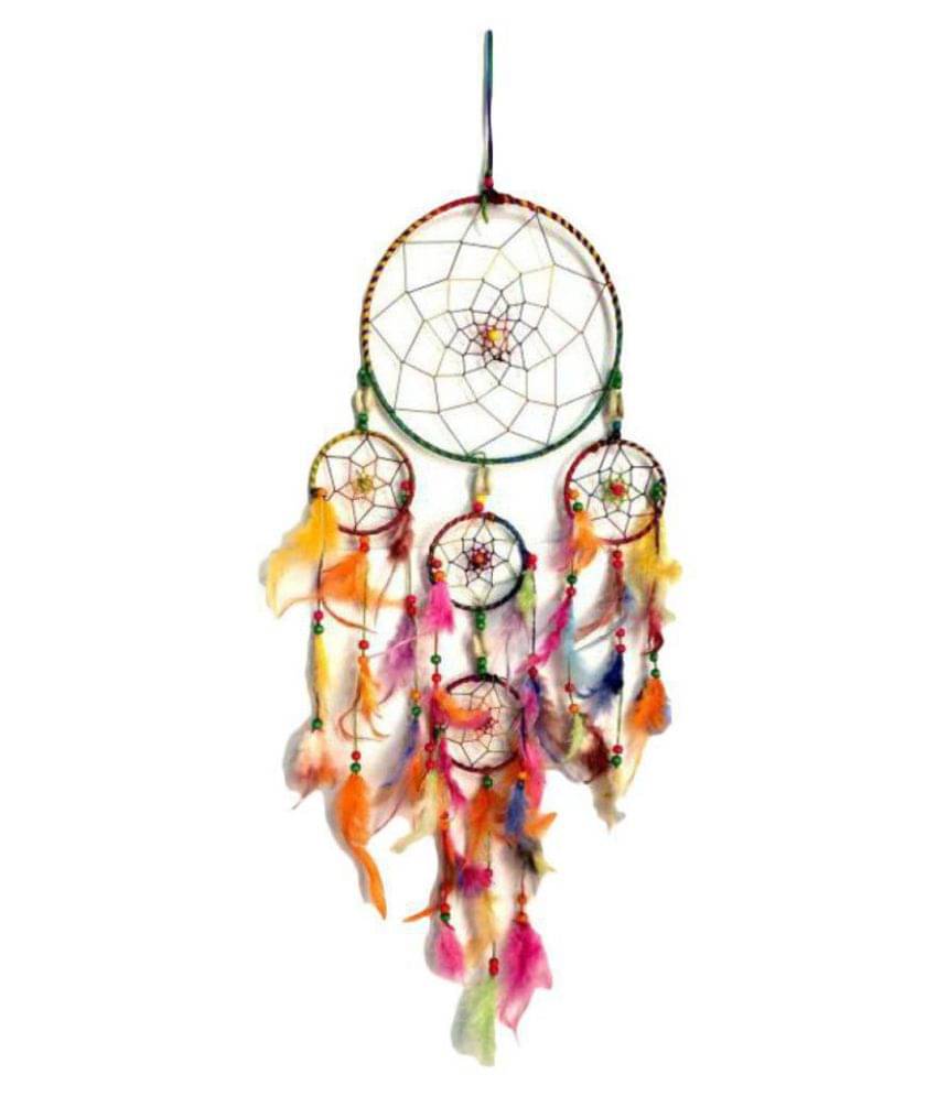     			jsk collection Feather Multicolour Dream Catcher - Pack of 1 ( X cms )