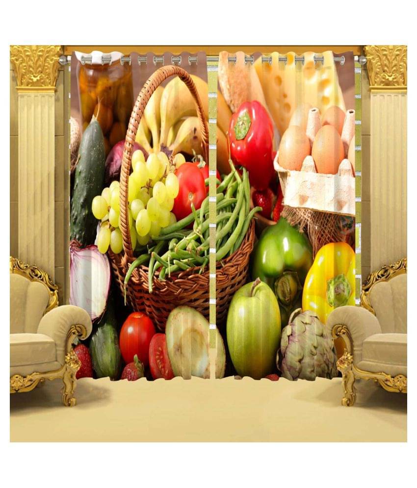 B7 CREATIONS Set of 2 Window Semi-Transparent Eyelet Polyester Curtains Multi Color B7 CREATIONS Set of 2 Window Semi-Transparent Eyelet Polyester Curtains Multi Color