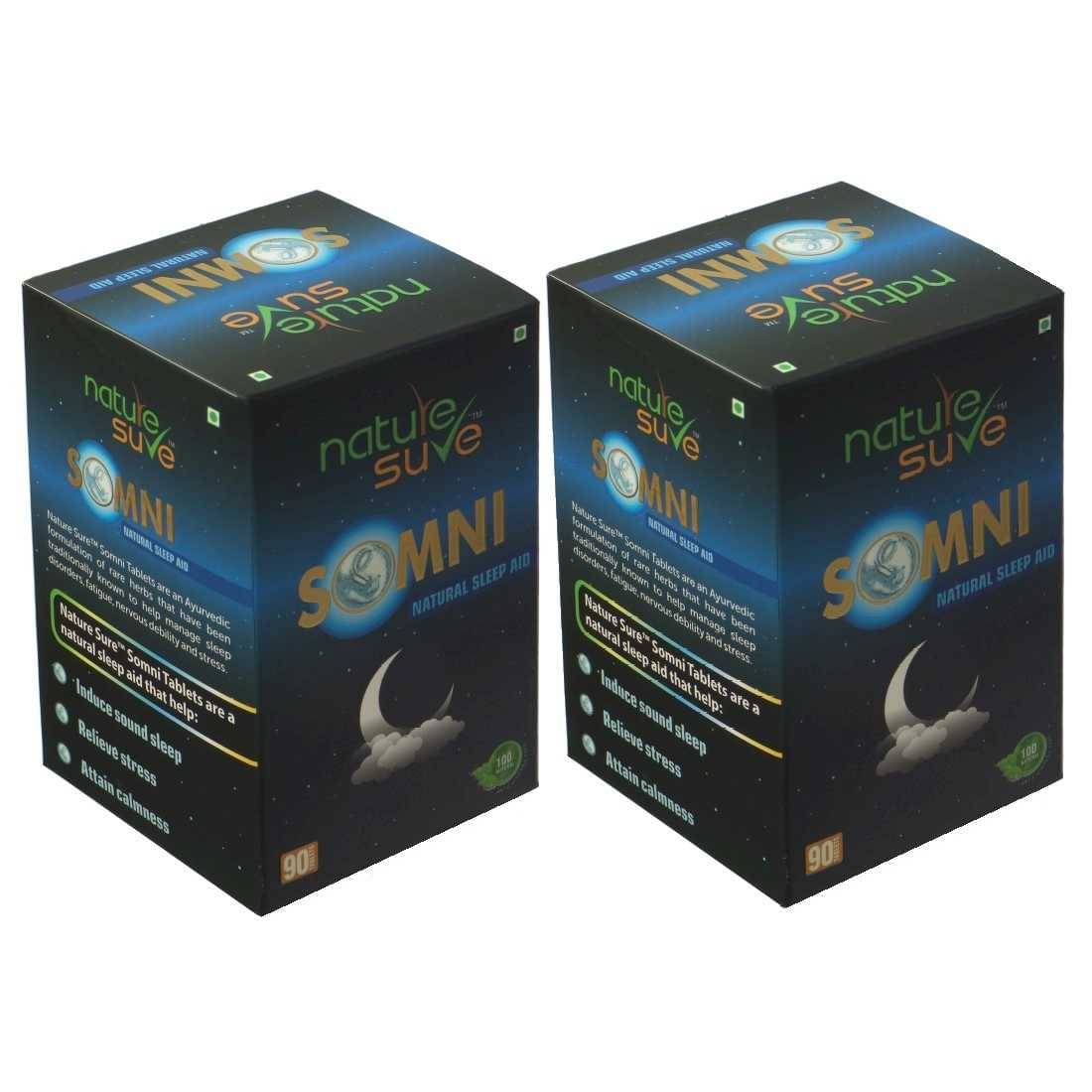     			Nature Sure Somni Natural Sleep Supplement For Men & Women - 2 Packs (90 Tablets Each)