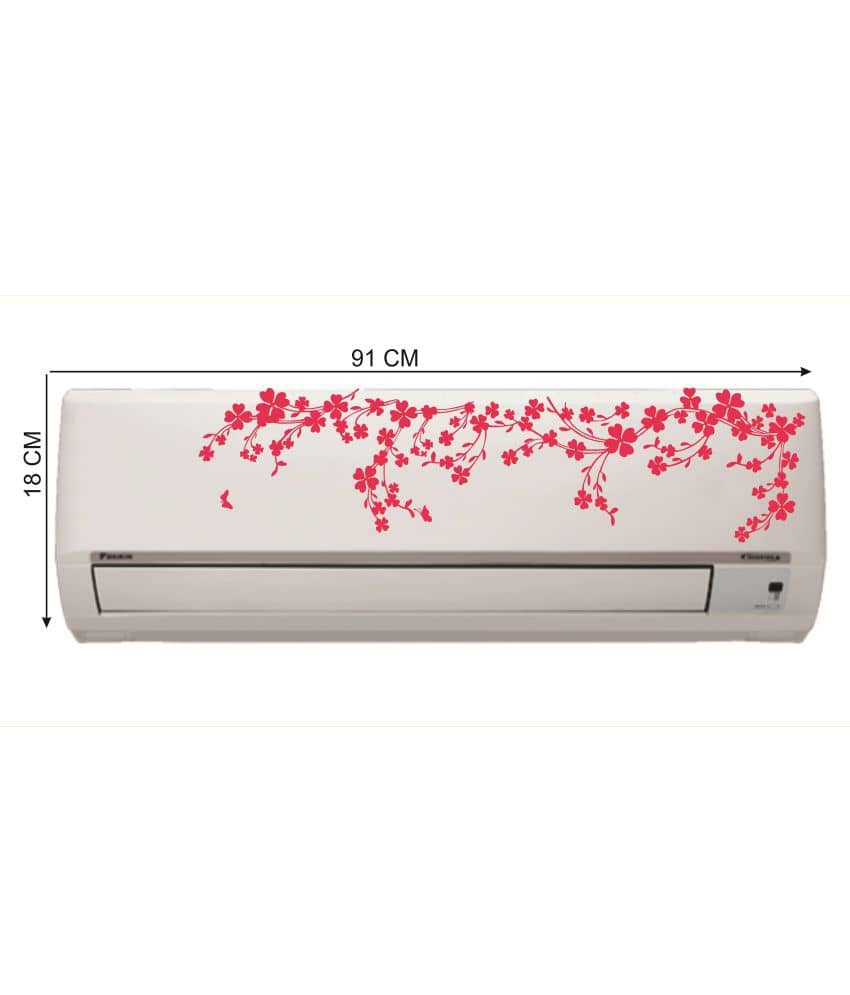 Sticker Studio AC Sticker Split Air Conditioner Sticker Floral Sticker ( 21 x 91 cms )