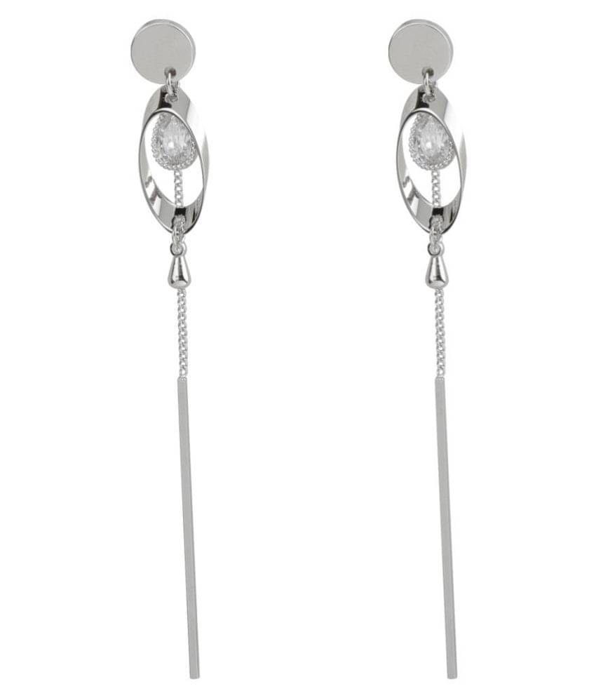     			Silver Shine Graceful Silver Party Wear Fancy Dangler Stick For Girls And Women