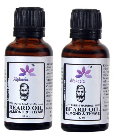     			Alphacia Almond Beard Oil For Growth 60 ml Pack of 2