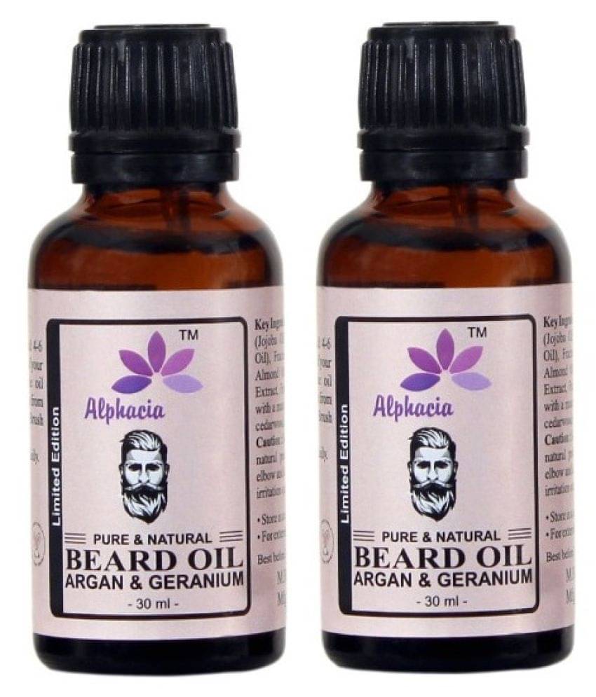 Alphacia Argan Beard Oil For Growth 60 ml Pack of 2 Alphacia Argan Beard Oil For Growth 60 ml Pack of 2