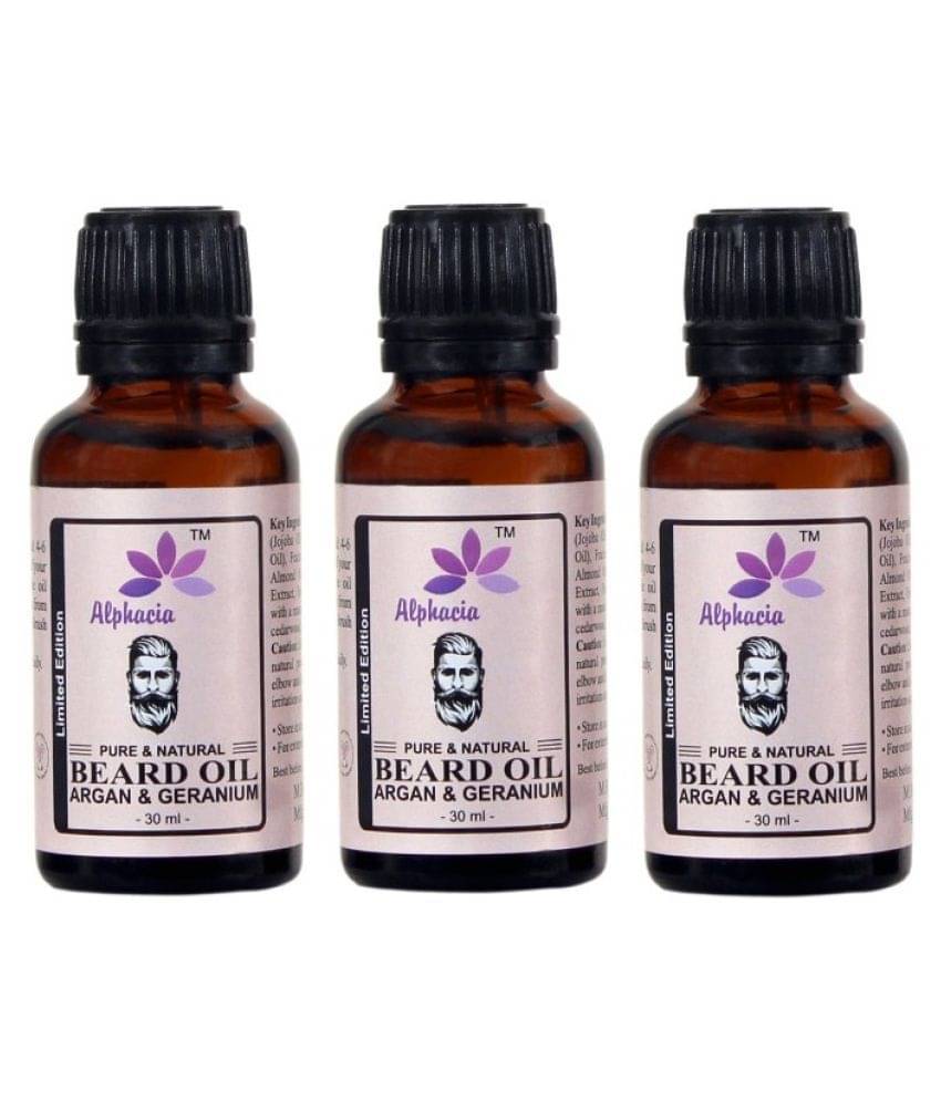Alphacia Argan Beard Oil For Growth 90 ml Pack of 3 Alphacia Argan Beard Oil For Growth 90 ml Pack of 3