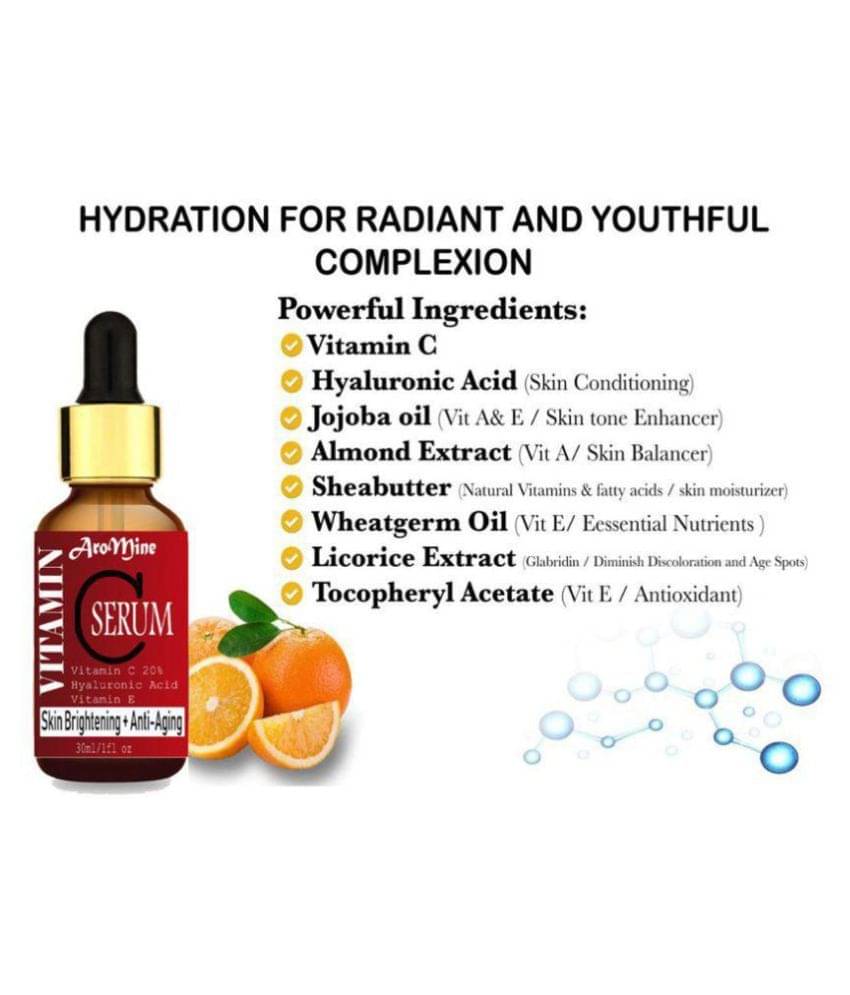    			Aromine VITAMIN- C 20% SERUM - Skin Whitening & Anti Ageing- Face Serum 30 mL