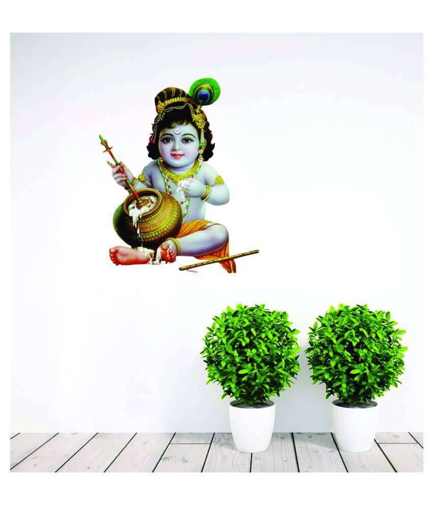 Decor Villa BAL KRISHNA Religious & Inspirational Sticker ( 48 x 58 cms )
