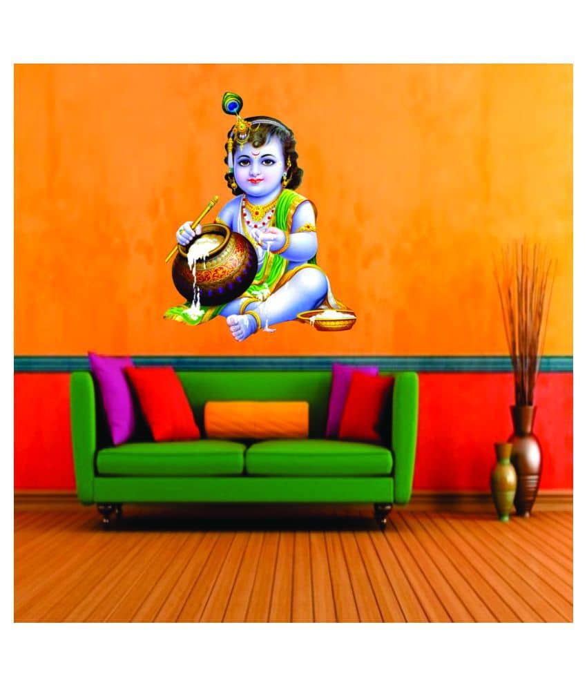 Decor Villa BAL KRISHNA Religious & Inspirational Sticker ( 45 x 58 cms )