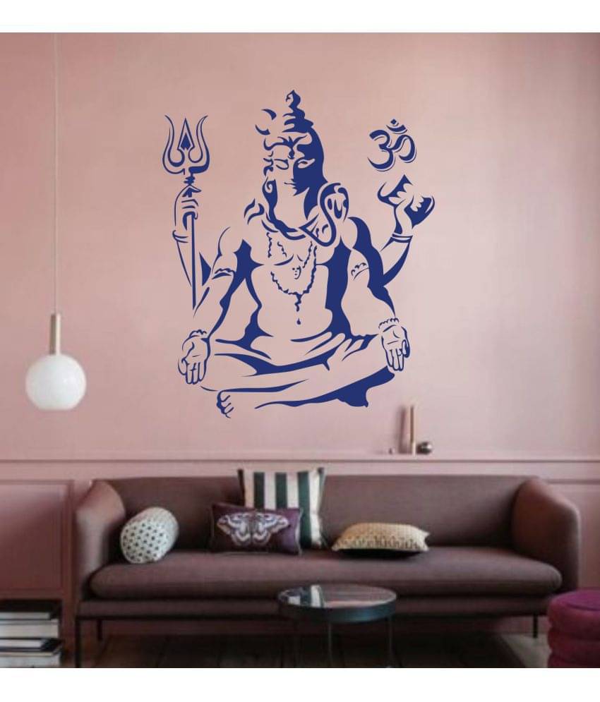     			Decor Villa shiva with om Religious & Inspirational Sticker ( 58 x 48 cms )