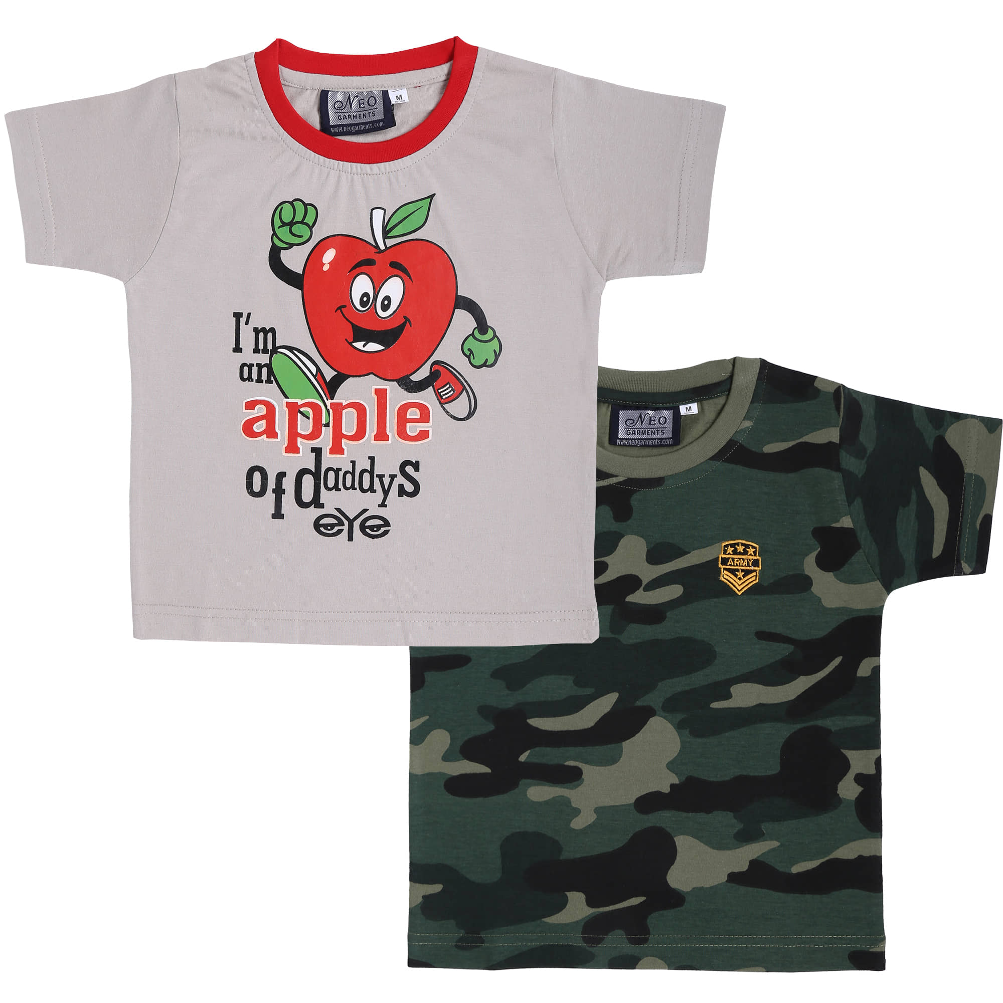 Neo Garments Baby Girls 100% Cotton T Shirts ( Multi )