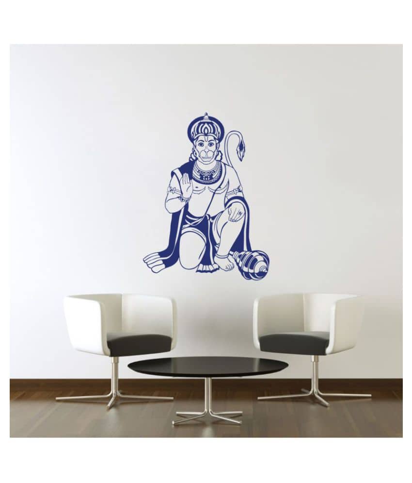 Decor Villa Hanuman ji Religious & Inspirational Sticker ( 58 x 44 cms )