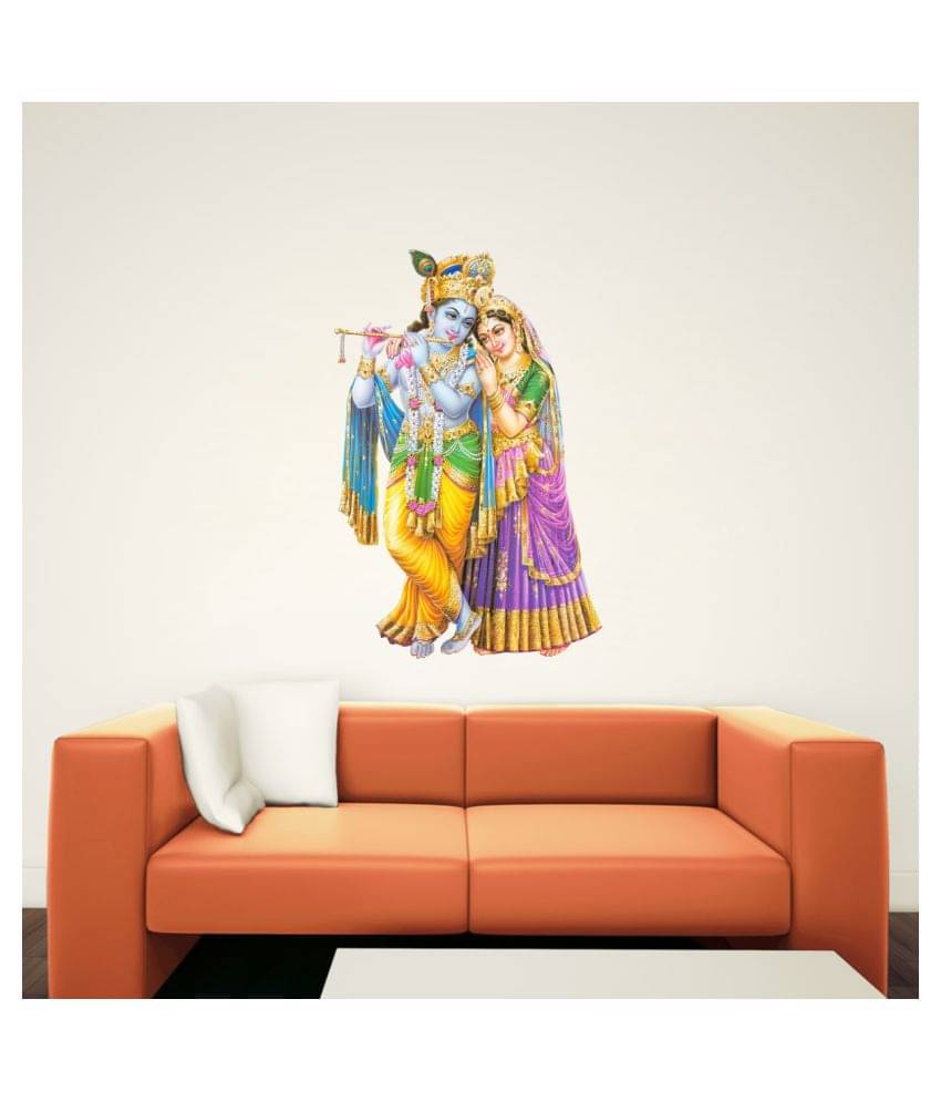     			Decor Villa RADHA KRISHNA Religious & Inspirational Sticker ( 38 x 58 cms )