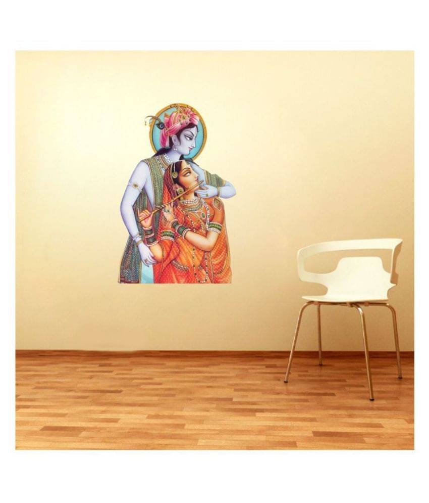 Decor Villa Radha Krishna Religious & Inspirational Sticker ( 38 x 58 cms )     			Decor Villa Radha Krishna Religious & Inspirational Sticker ( 38 x 58 cms )