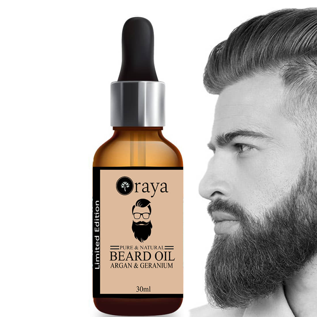 Oraya Beard Growth Oil Infused With Argan Oil 30mL - Beard Care and Tools | Buy online on ZillyBuy
