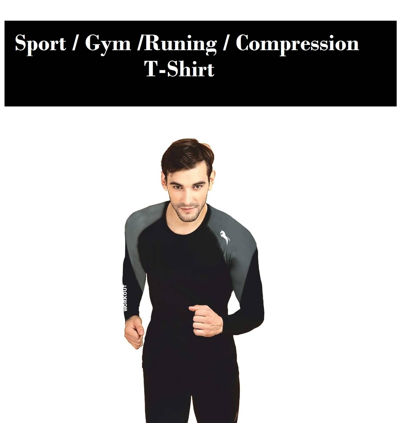     			Just Rider Long Sleeve T-Shirt for Men Quick Dry Moisture Wicking Training & Gym