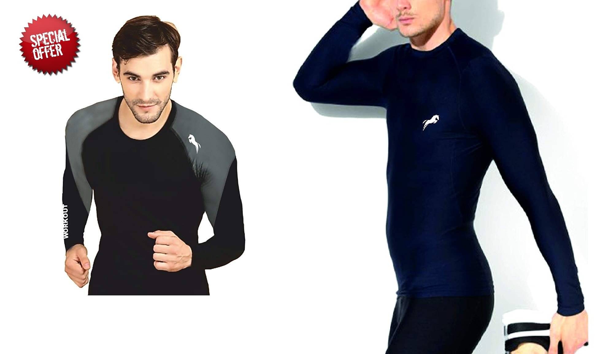 Just Rider Compression T-Shirt, Top Full Sleeve Plain Athletic Fit Multi Sports Cycling, Cricket, Football, Badminton, Gym, Fitness & Other Outdoor Inner Wear Just Rider Compression T-Shirt, Top Full Sleeve Plain Athletic Fit Multi Sports Cycling, Cricket, Football, Badminton, Gym, Fitness & Other Outdoor Inner Wear